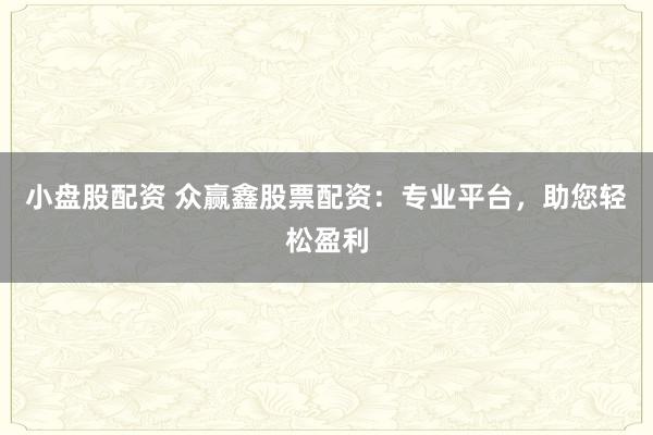 小盘股配资 众赢鑫股票配资：专业平台，助您轻松盈利