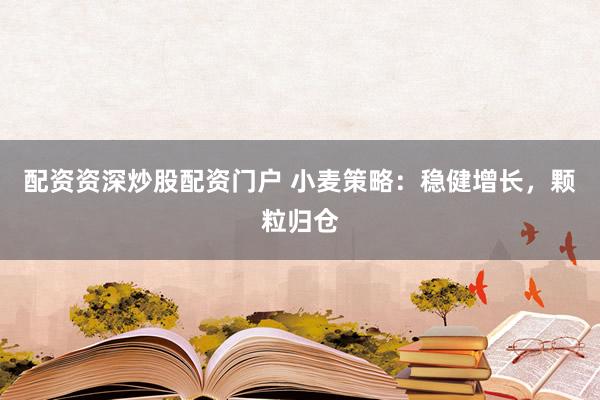 配资资深炒股配资门户 小麦策略：稳健增长，颗粒归仓