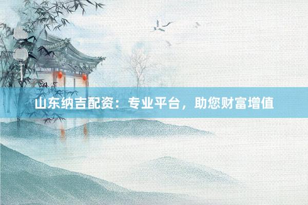 山东纳吉配资：专业平台，助您财富增值