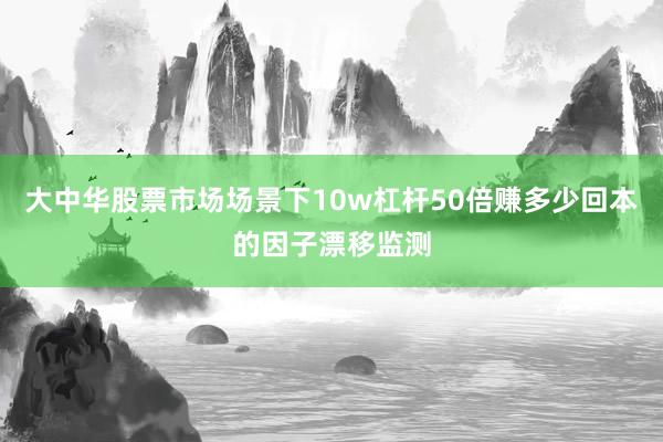 大中华股票市场场景下10w杠杆50倍赚多少回本的因子漂移监测