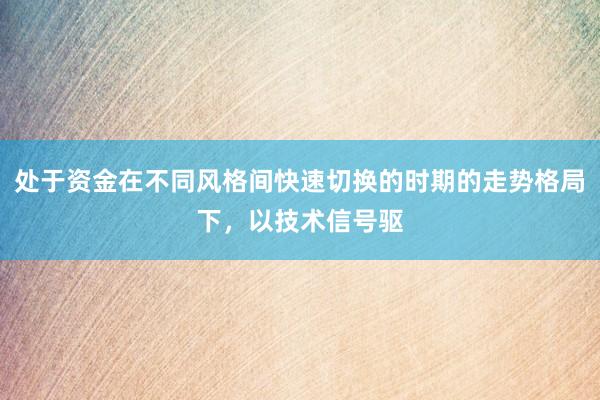 处于资金在不同风格间快速切换的时期的走势格局下，以技术信号驱