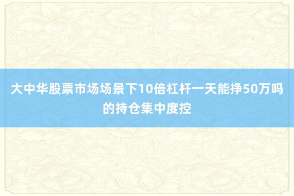 大中华股票市场场景下10倍杠杆一天能挣50万吗的持仓集中度控