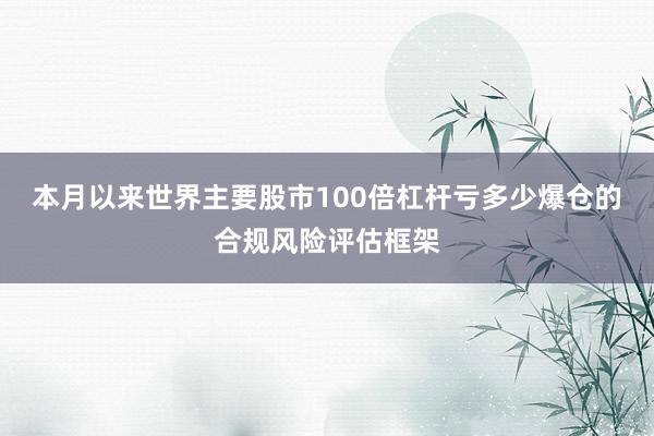 本月以来世界主要股市100倍杠杆亏多少爆仓的合规风险评估框架