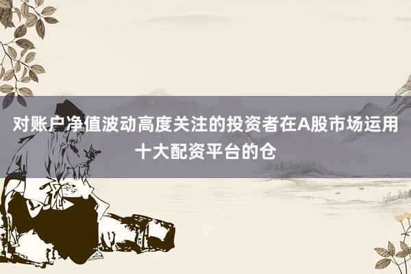 对账户净值波动高度关注的投资者在A股市场运用十大配资平台的仓